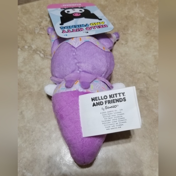 Sanrio Kuromi Ice Cream Cone Plush Keychain - Picture 3 of 3